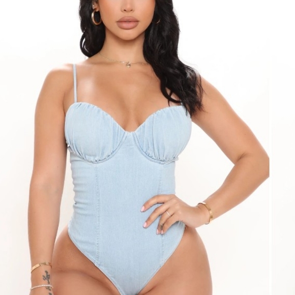 Denim Bodysuit - Picture 2 of 6